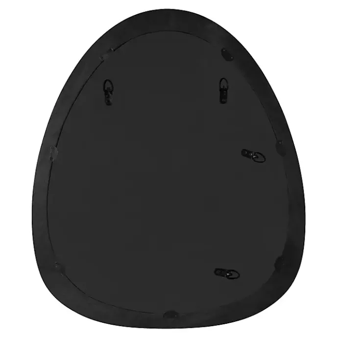 Outlet Kirklands Home Satin Black Asymmetrical Wall Mirror
