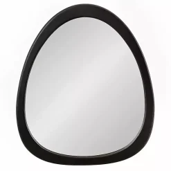 Outlet Kirklands Home Satin Black Asymmetrical Wall Mirror
