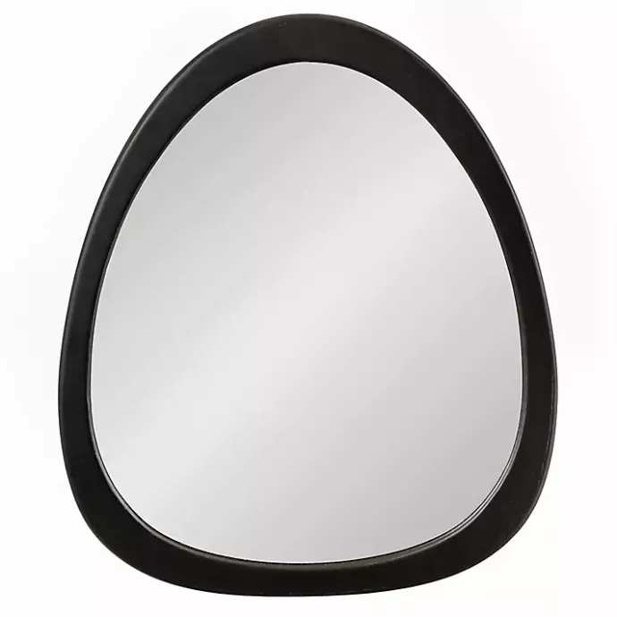Outlet Kirklands Home Satin Black Asymmetrical Wall Mirror