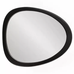 Outlet Kirklands Home Satin Black Asymmetrical Wall Mirror