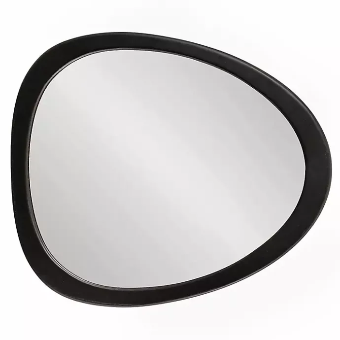 Outlet Kirklands Home Satin Black Asymmetrical Wall Mirror