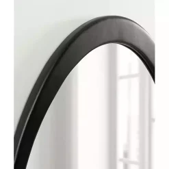 Outlet Kirklands Home Satin Black Asymmetrical Wall Mirror