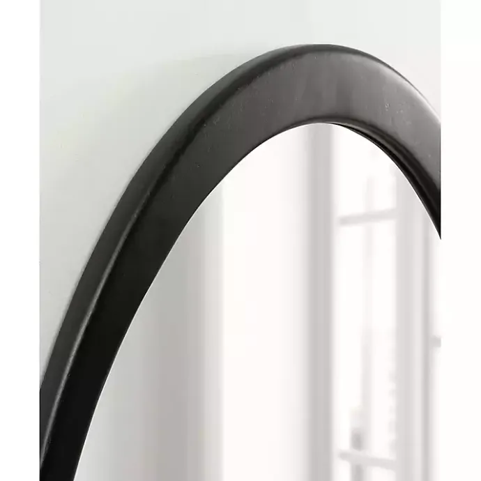 Outlet Kirklands Home Satin Black Asymmetrical Wall Mirror