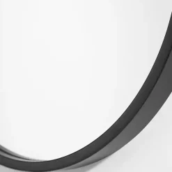 Best Kirklands Home Satin Iron Oval Framed Wall Mirror Black