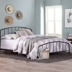 Online Kirklands Home Satin Metal Spindle King Headboard Set Black