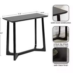Best Kirklands Home Satin Olivia Console Table Black