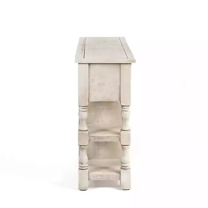 Hot Kirklands Home Savannah Cream Distressed Cabinet Ivory