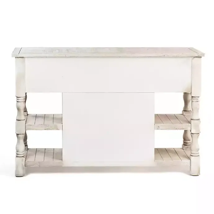 Hot Kirklands Home Savannah Cream Distressed Cabinet Ivory