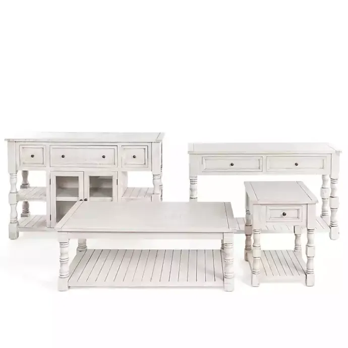 Hot Kirklands Home Savannah Cream Distressed Cabinet Ivory