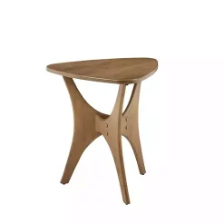 Sale Kirklands Home Savannah Wooden Triangle Accent Table Brown