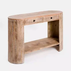 New Kirklands Home Sawmark 2-Drawer Console Table Brown