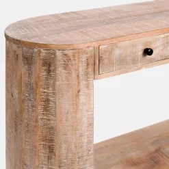 New Kirklands Home Sawmark 2-Drawer Console Table Brown