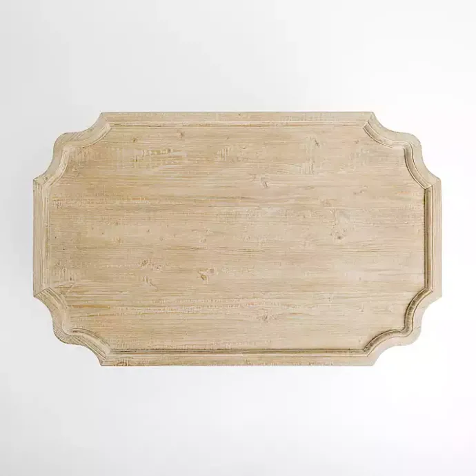 Clearance Kirklands Home Scalloped Wood and Metal Coffee Table Black