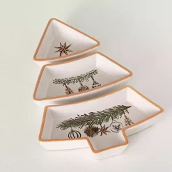 Online Kirklands Home Scandi Christmas Tree 3-pc. Serving Platter Set