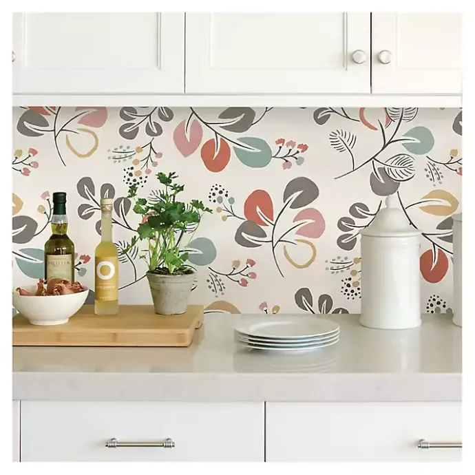 Clearance Kirklands Home Scandinavian Botanical Peel & Stick Wallpaper
