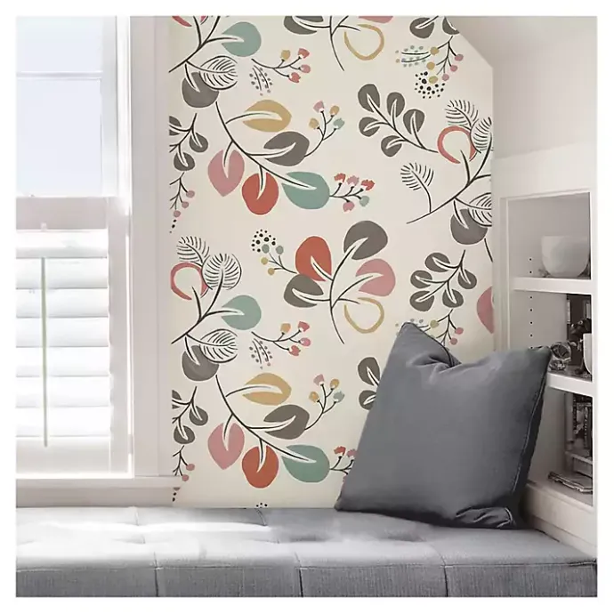 Clearance Kirklands Home Scandinavian Botanical Peel & Stick Wallpaper