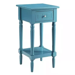 Kirklands Home Sea French Country Square Accent Table Blue