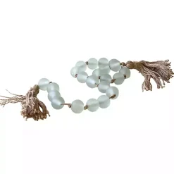 Best Kirklands Home Sea Glass Beaded Garland with Tassels Clear