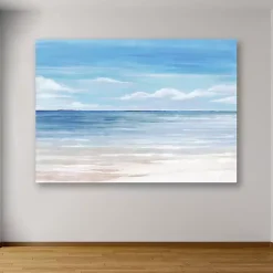 New Kirklands Home Sea Landscape III Giclee Canvas Art Print Blue