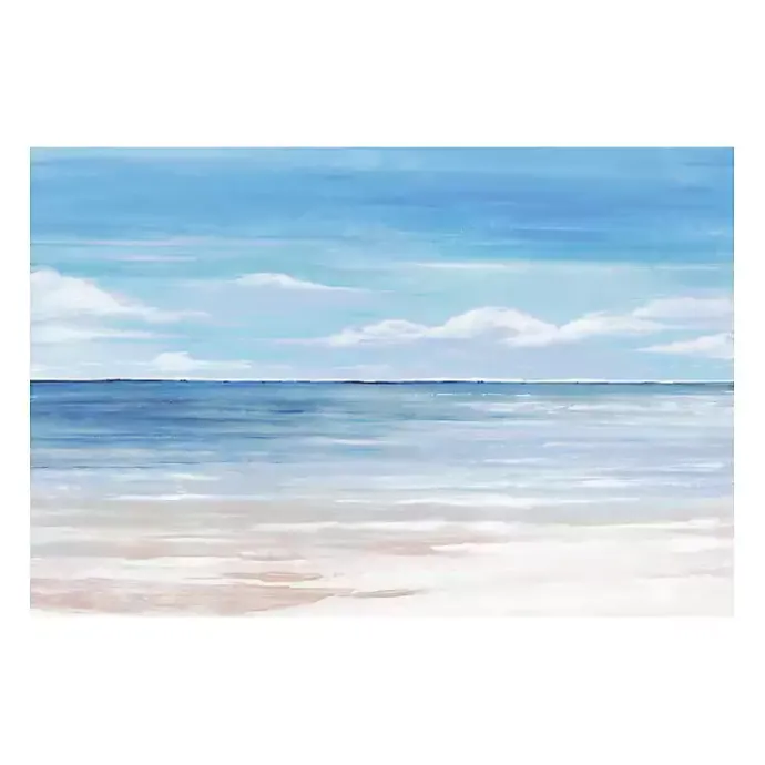 New Kirklands Home Sea Landscape III Giclee Canvas Art Print Blue