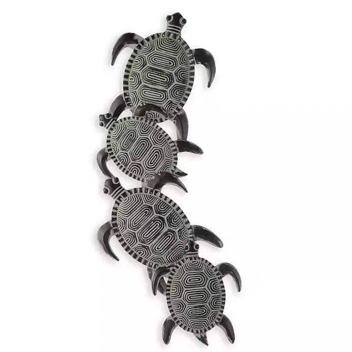 Outlet Kirklands Home Sea Turtle Metal Plaque Black