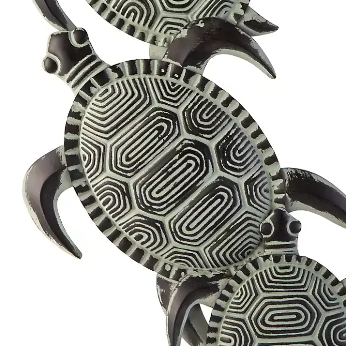 Outlet Kirklands Home Sea Turtle Metal Plaque Black