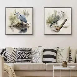 Outlet Kirklands Home Seabird Portrait Framed Canvas Prints, Set of 2 Multi