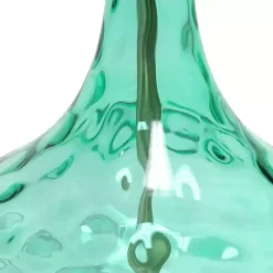 Sale Kirklands Home Seafoam Dimpled Glass Teardrop Table Lamp Blue