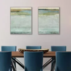 Sale Kirklands Home Seafoam Framed Canvas Art Prints, Set of 2 Blue