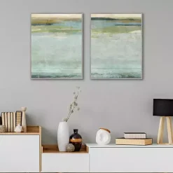 Sale Kirklands Home Seafoam Framed Canvas Art Prints, Set of 2 Blue