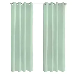 Best Kirklands Home Seafoam Boucle Sheer Curtain Panel, 95 in. Green