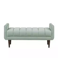 Kirklands Home Seafoam Velvet Bench Green