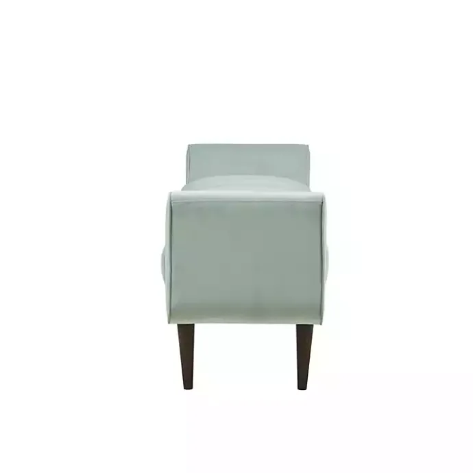Kirklands Home Seafoam Velvet Bench Green