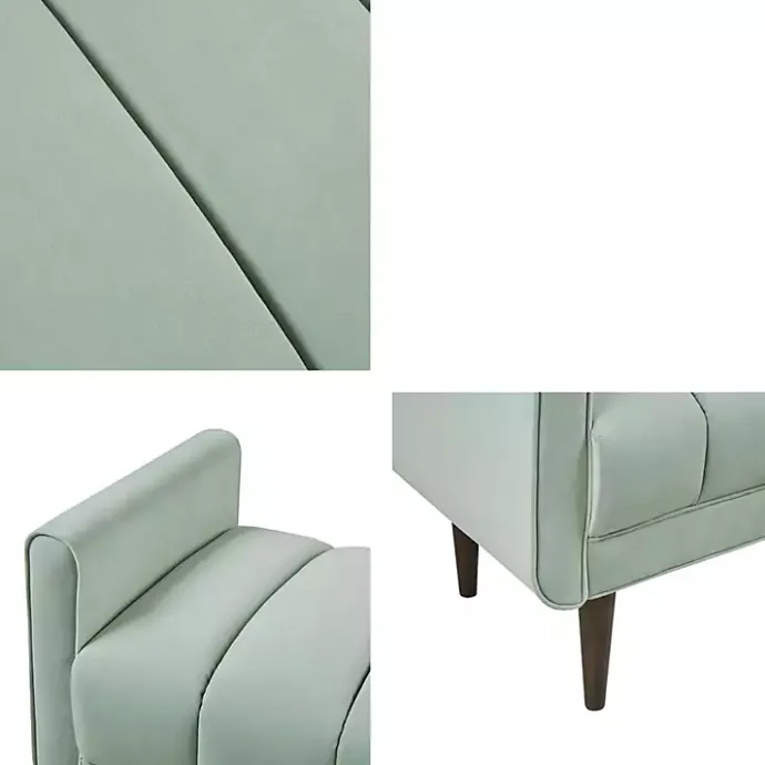 Kirklands Home Seafoam Velvet Bench Green