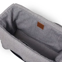 Outlet Kirklands Home Seagrass Navy Tie Top Picnic Basket