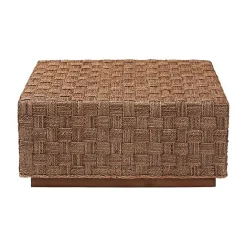 Outlet Kirklands Home Seagrass Wrapped Coffee Table Brown