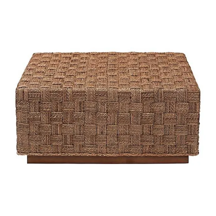 Outlet Kirklands Home Seagrass Wrapped Coffee Table Brown