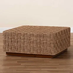 Outlet Kirklands Home Seagrass Wrapped Coffee Table Brown