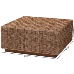 Outlet Kirklands Home Seagrass Wrapped Coffee Table Brown