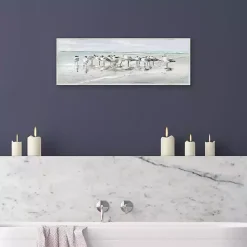 Outlet Kirklands Home Seagull Gathering Framed Canvas Art Print Multi