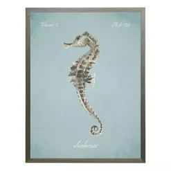 Outlet Kirklands Home Seahorse in Blue Framed Art Print