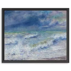 New Kirklands Home Seascape Framed Canvas Art Print, 26x32 Blue