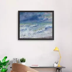 New Kirklands Home Seascape Framed Canvas Art Print, 26x32 Blue