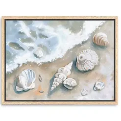 Hot Kirklands Home Seashells by the Seashore Framed Canvas Art Print