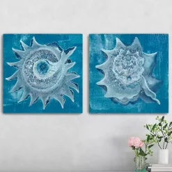 Kirklands Home Seashore Canvas Art Prints, Set of 2 Blue