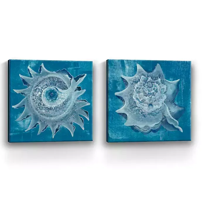 Kirklands Home Seashore Canvas Art Prints, Set of 2 Blue
