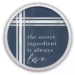 Sale Kirklands Home Secret Ingredient Love Round Framed Plaque White