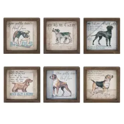 Clearance Kirklands Home Sentimental Dogs Framed Art Prints, Set of 6 Multi