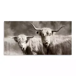 Kirklands Home Sepia Hairy Highland Canvas Art Print