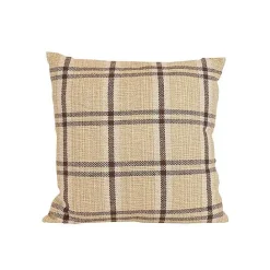 Online Kirklands Home Sepia Woven Plaid Throw Pillow Brown